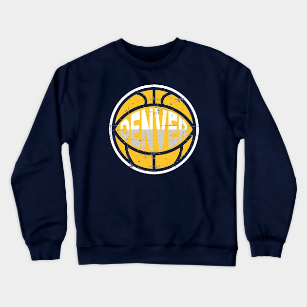 Denver Basketball 1 Crewneck Sweatshirt by HooPet